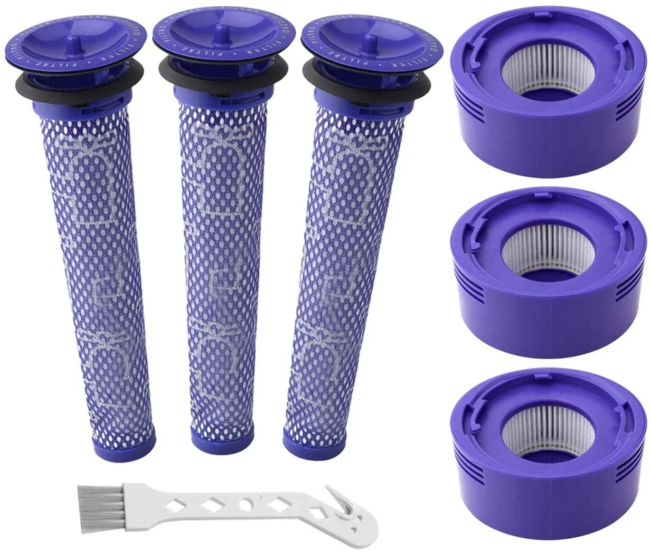 Kit Di Ricambio Per Filtro Sottovuoto Da 8 Pezzi Per Dyson V7, V8 Animal E V8 Absolute Cordless Vacuum 3 Post Filter /3 Pre Filter