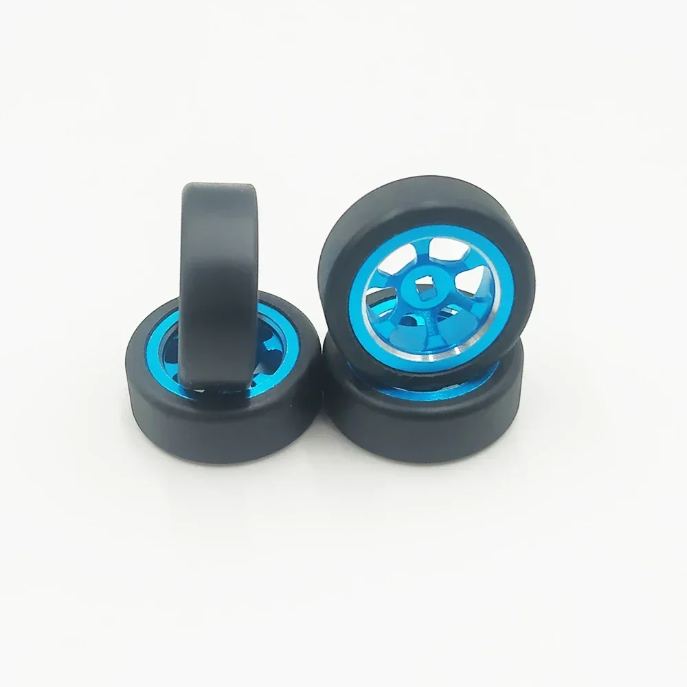 Lega 4 Pezzi Cerchio Ruota 5 Razze Drift Pneumatico Per Rc Hobby Model Car 1/28 Wltoys K969 K989 P929 Drift Rally Bigfoot Kyosho Mini-Z Q D