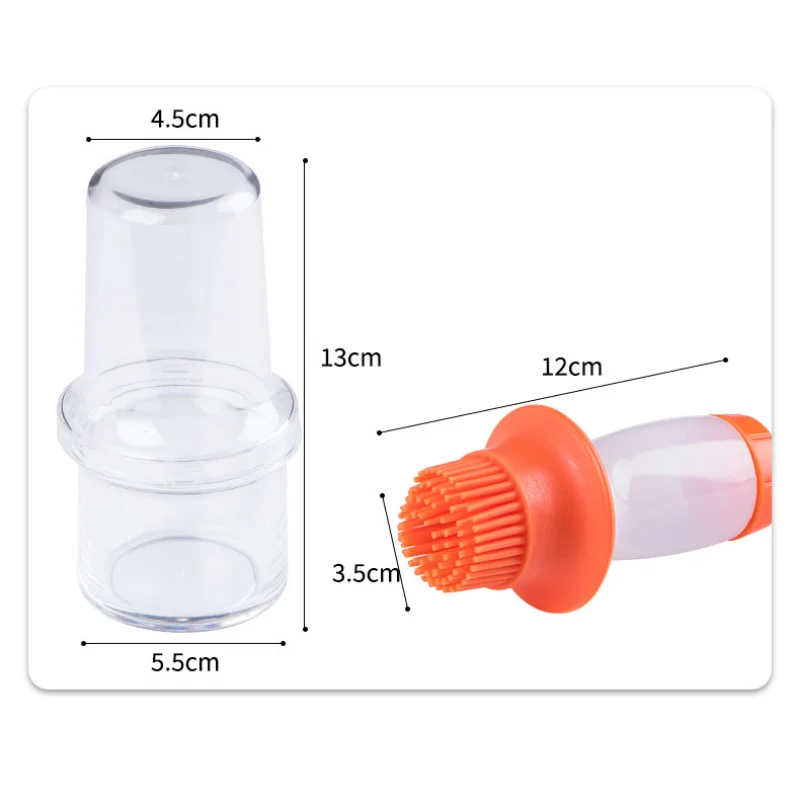 Oil Bottle Brush Oil Brush Oil Bottle Silicone Basting Brush Silicone BBQ Grill Oil Bottle With Brushes Barbecue Roast Heat Resisting Basting Oil Baking Brushes With Cover Tool Kitchen