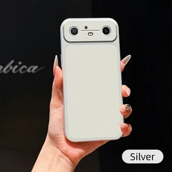 Luxury Leather Texture Anti - Slip Shockproof Phone Case with Camera Protection for Tecno Spark Slim (Mbpw silver)