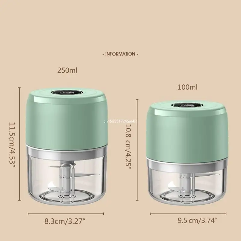 전기 블렌더 야채 생강 쵸퍼 마늘 사수 분쇄기 USB 충전식 Dropship