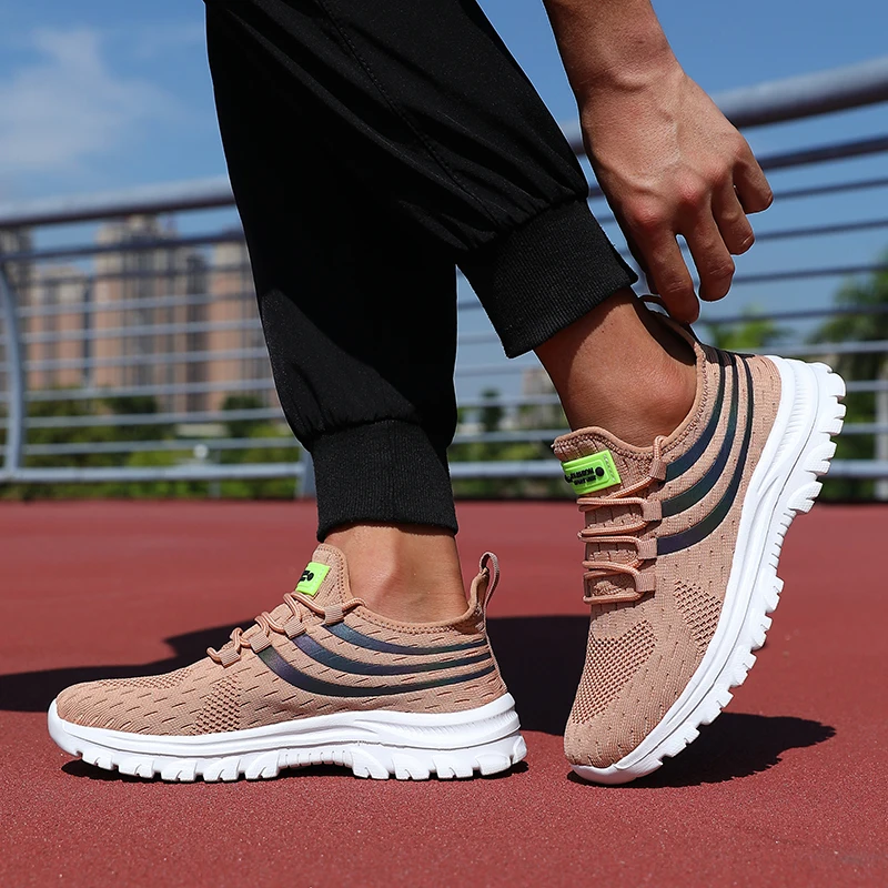 Casual Sneaker Men's Summer Platform Fashion Jogging Trend Sneakers Mesh Outdoor Running Anti Odor Lightweight Training Shoes