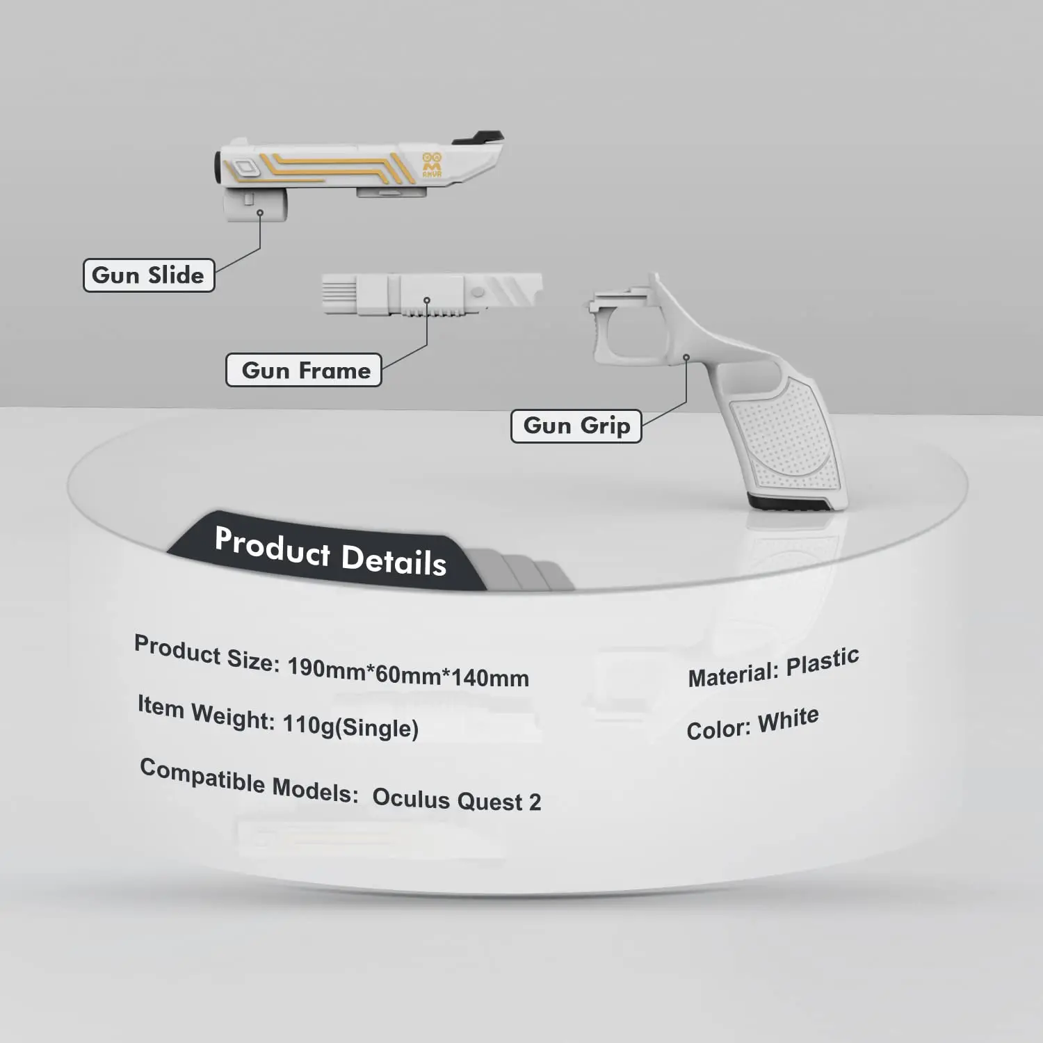 VR Shooter Games Pistool voor Oculus Quest 2 Gun Stock Verbeterde FPS-gamingervaring Handgrepen voor Oculus Quest 2 Accessoires_voghion.com