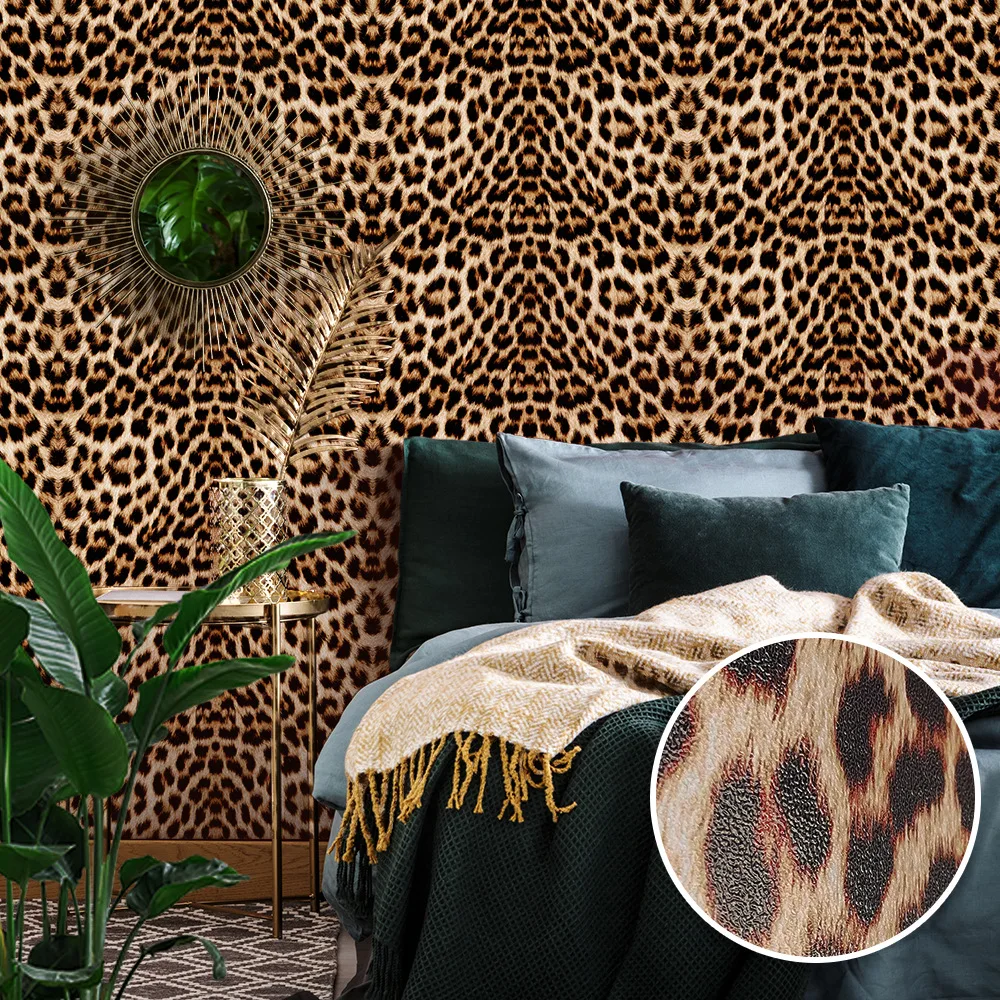 Sexy Leopard Print Wallpaper with Self-Adhesive Removable PVC Wall Sticker Shelf Drawer Liner Moisture Proof PVC Mat 40x250cm rectangle rose quartz drawer cabinet pulls knobs dresser cupboard door brass handle wall hanging hooks furniture decor