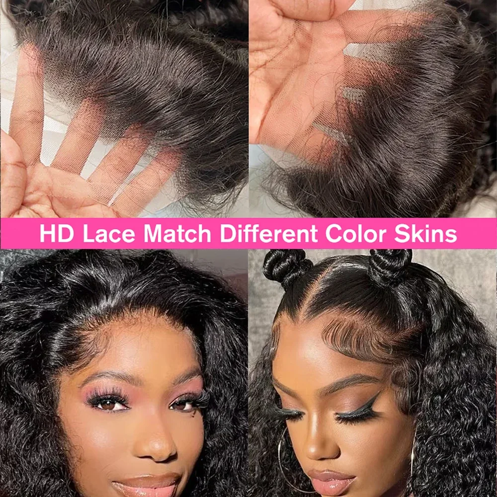 Kinky Curly Wigs 13x6 HD Lace Frontal Wig Human Hair 4C Curly 13x4 Lace Front Human Hair Wigs Glueless 6x4 HD Closure Wig human hair wig
