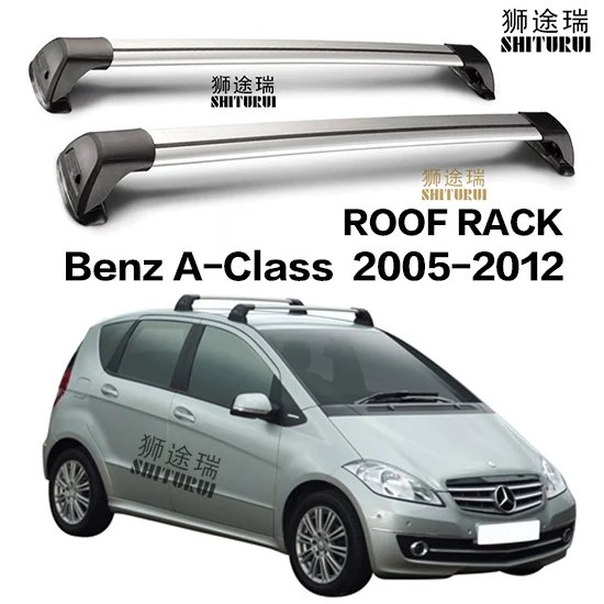 2 pezzi per Mercedes-Benz classe A (W176 W177 W169 2004-2023) Hatchback  Roof Bar Car Special lega di alluminio Belt Lock Led Shooting