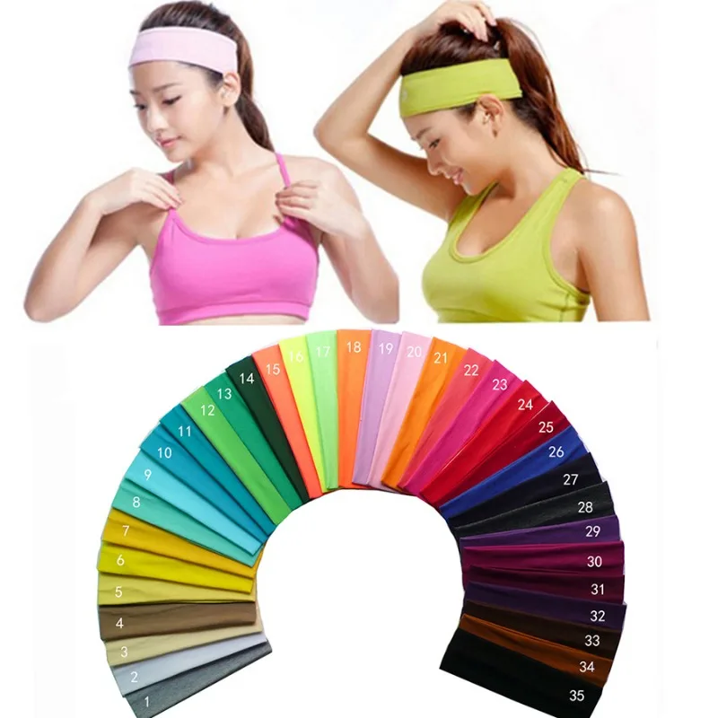 

Fashion Absorbing Sweat Yoga Headband Candy Color Wide White Blue Red Hairband Accessories Simple Design Elastic Headbands Hot