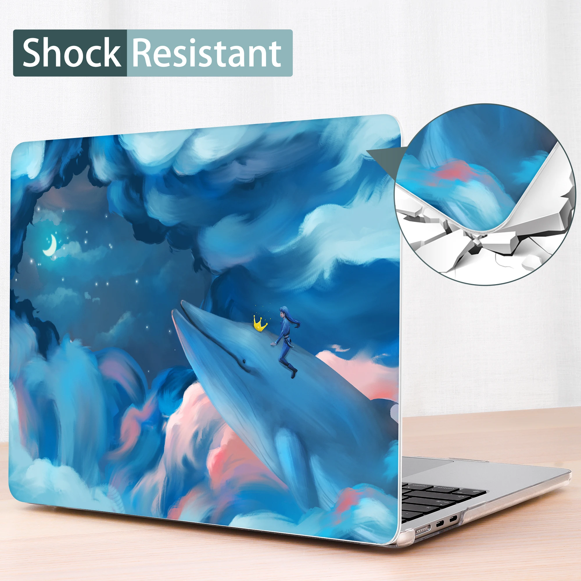 Ocean Whale Print Case Difícil para Macbook m3 m2 m1 Air Pro A2681 A2337 2023 A2338 A2992 A2918 Pro 14 16 13 Polegadas Retina A2251 - Imagem 5