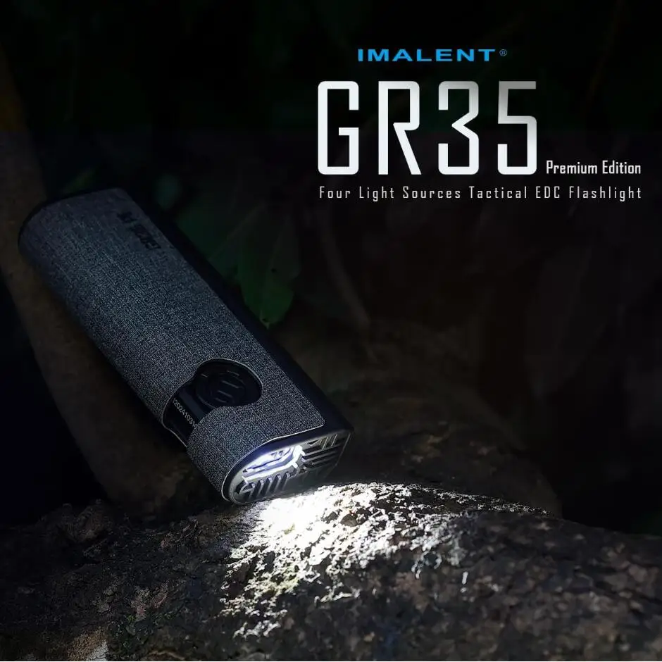 IMALENT GR35 EDC フラット懐中電灯 グリーンランプ付き、UV、白色 LED