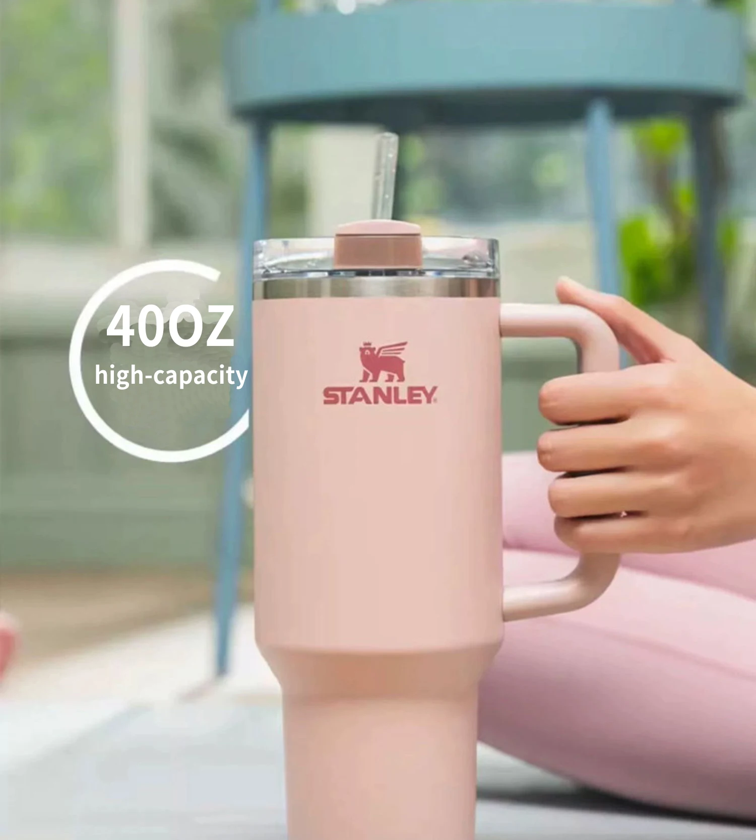 Stanley Quencher H2.0 FlowState Stainless Steel Vacuum Insulated Tumbler with Straw 40 oz