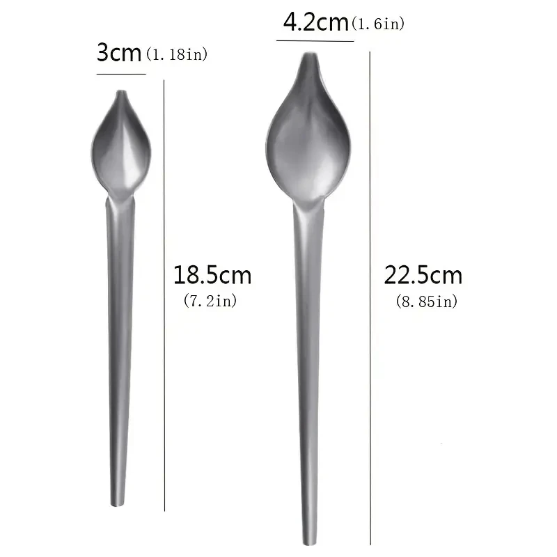 1pc Chocolate Cream Spoon Stainless Steel For Coffee Baking Cake Decoration Sauce Embellishment Confectionery Bakery Tools cake decorating tip set cake icing nozzles baking nozzle set cake decorating nozzle set baking supplies