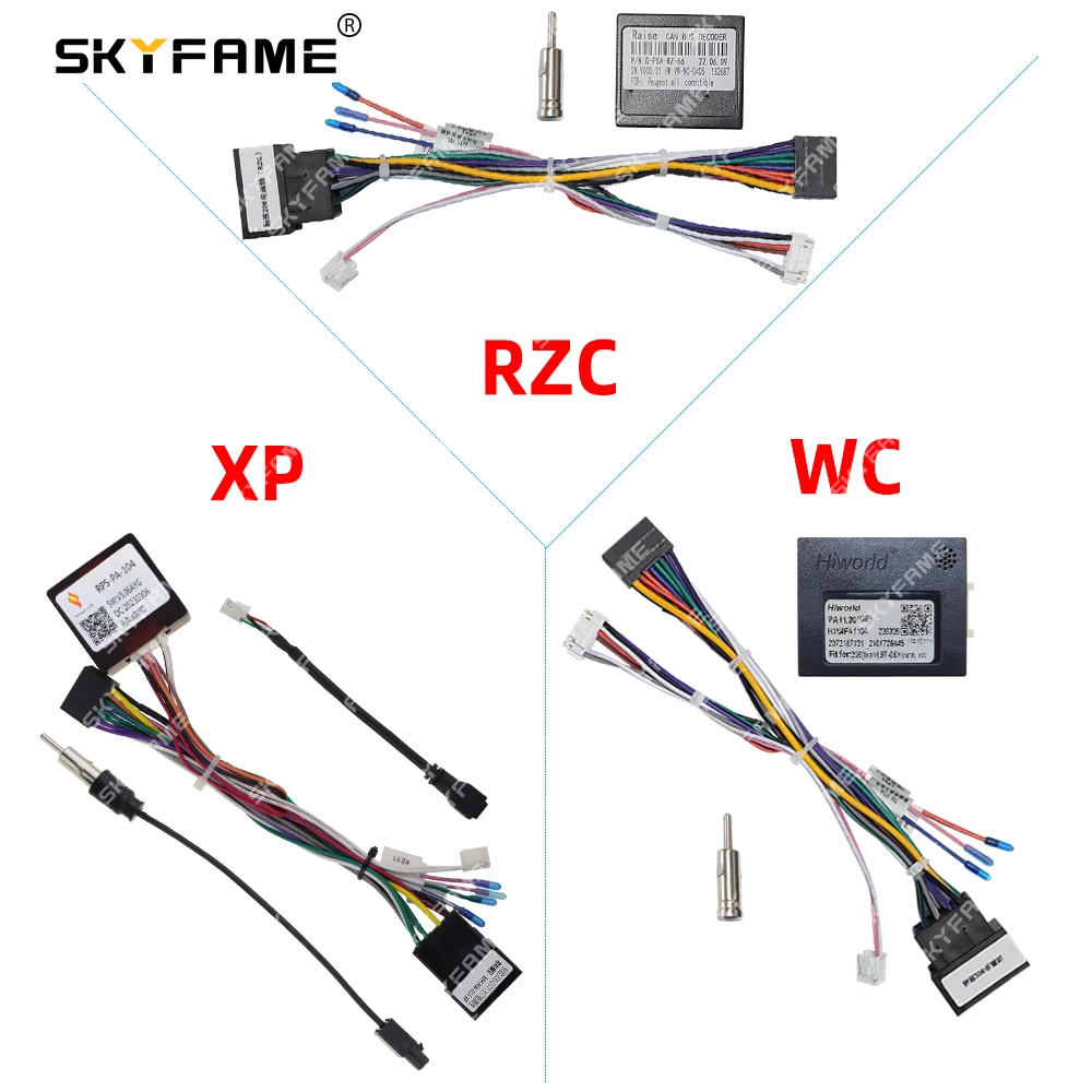 

SKYFAME Car 16pin Wiring Harness Adapter Canbus Box Decoder For Peugeot 206 207 307 Citroen Xsara RP5-PA-104 G-PSA-RZ-66 PA11.20
