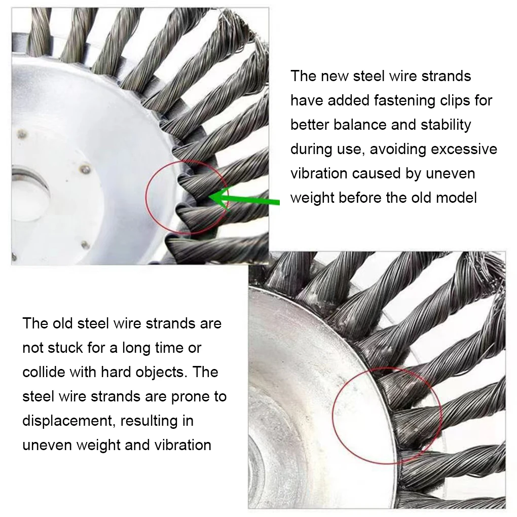 Steel Wire Grass Head For Efficient Weed And Moss Removal In Garden 10 Inch Steel Wire Weeding Head 6 inches