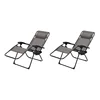 Outdoor Zero Gravity Chair Lounger, 2 Pack - Grey 1