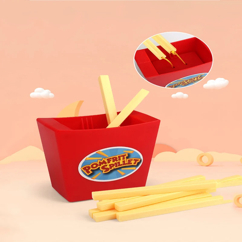 Tricky Board Game for Family Game Night Bounce French Fries Potato Chips Toy 4