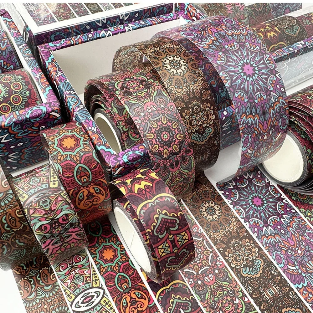 

8 Rolls/Box Vintage Washi Tape PET Waterproof Tape Handbook Material DIY Scrapbooking Masking Tape Stationery