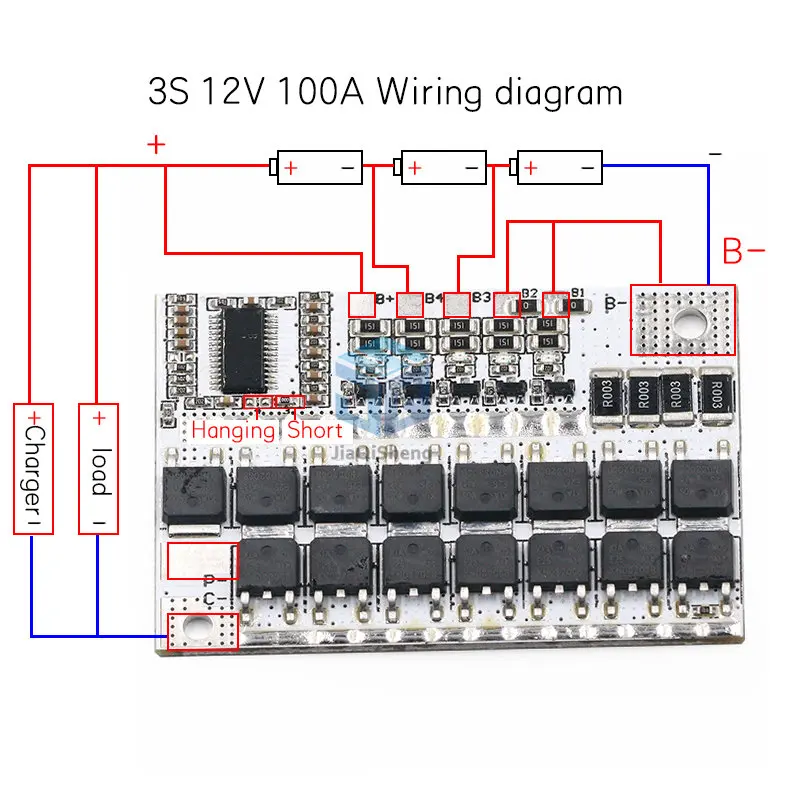 3S 4S 5S Bms 12V 16.8V 21V 3.7V 100A Circuito Di Protezione Della Batteria Al Litio Ternario Lmo Li-Ion Li-Polymer L'Equilibrio Di Ricarica