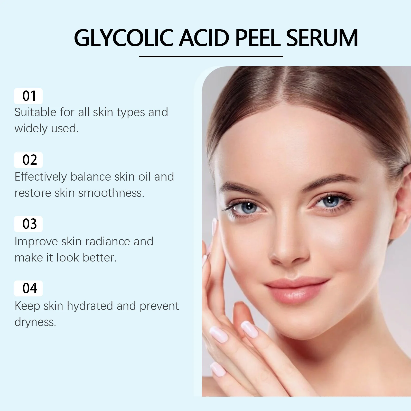 Glycolic Acid Peel Serum Exfoliating Minimizing Pores Reduce Acne Repair Moisturizer Brighten Nourish Whitening Beauty Skin Care 5