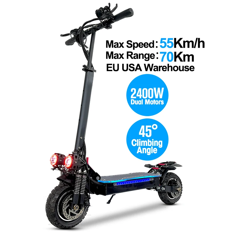 X6 pro New 2400W powerful dual motor Maximum speed 65km/h 52v 21AH battery Adult balance scooter remote 70km with seat