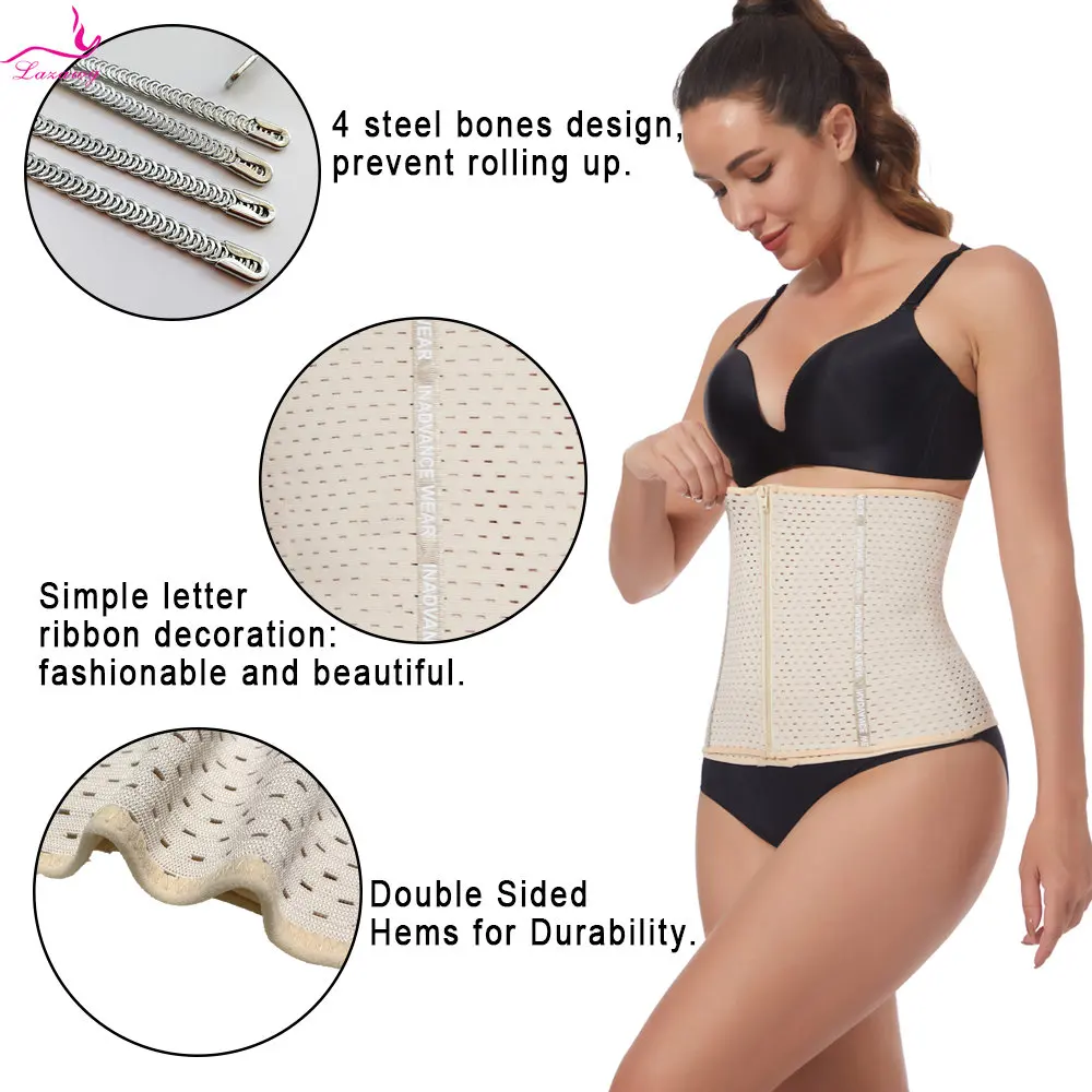 LAZAWG Waist Trainer for Women Belly Control Belt Slimming Waist Cincher Fitness Tummy Control Girdle Ladies Body Shaper Workout