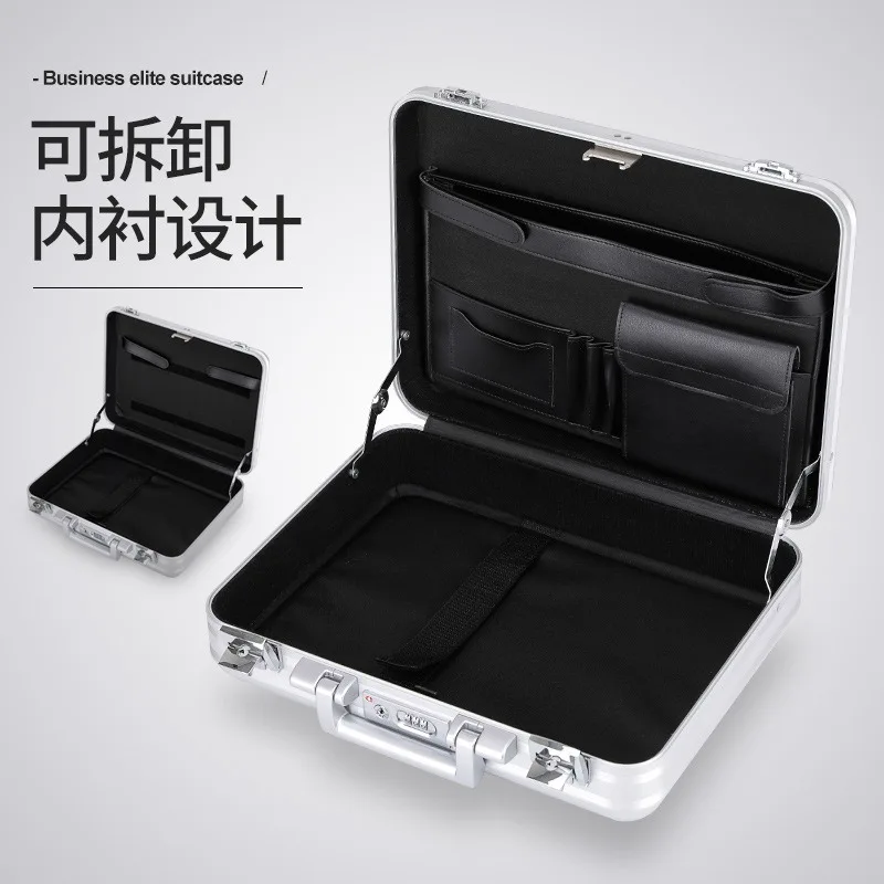 Multi Functional Password Aluminum Alloy Toolbox Portable Storage Box Anti Drop and Shock-absorbing Instrument Box 3