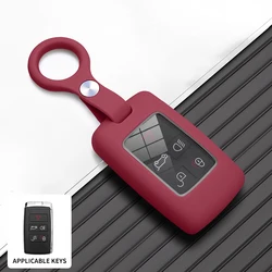 Premium Liquid Silicone Car Key Case Cover (Red A1)