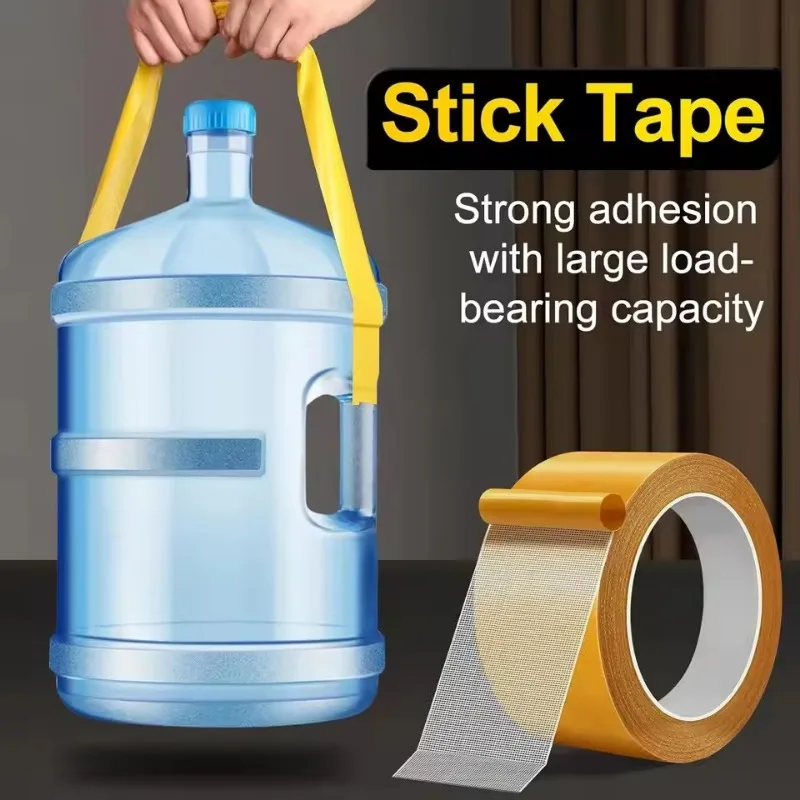 Powerful Traceless Waterproof Double-Sided Adhesive Tape with Fiber Mesh Grid