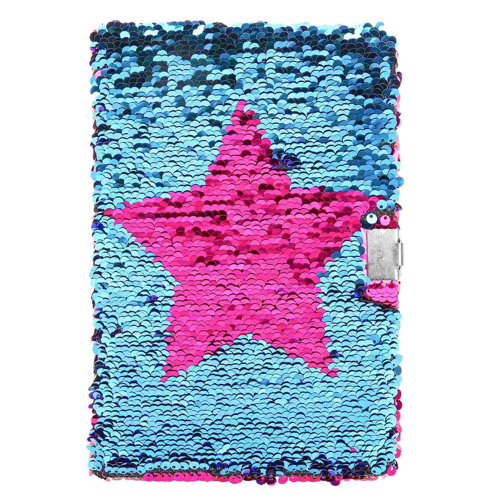 

Notebook Lock Star Sequins Notepad Diary Journal Reversible Girls Lovely Paper Journals Teen Child Writing Kids