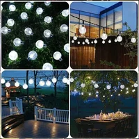 Solar String Lights Outdoor Crystal Fairy Light Chritmas Garland 8 Modes Waterproof Patio Light for Garden Party Decor 5