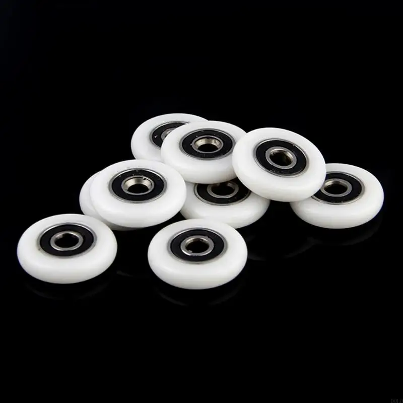 8pcs Shower Door Rollers Runners Replacement Part Bathroom Glass Door Runner Sliding Shower Roller Wheel D0LD