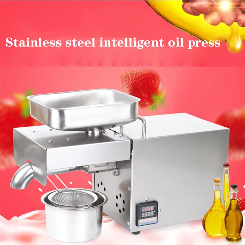 

X1 Temperature Control Oil Press 610w Household Flaxseed Peanut Sesame Butter Oil Press 110v/220v Stainless Steel Oil Press