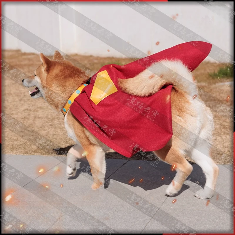 Movie Superhero Krypto Puppy Cape Tags Outfits Halloween Cosplay