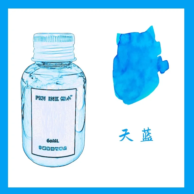 60ml 48-Color Fountain Pen Ink Refill - Writing Stationery School Supplies