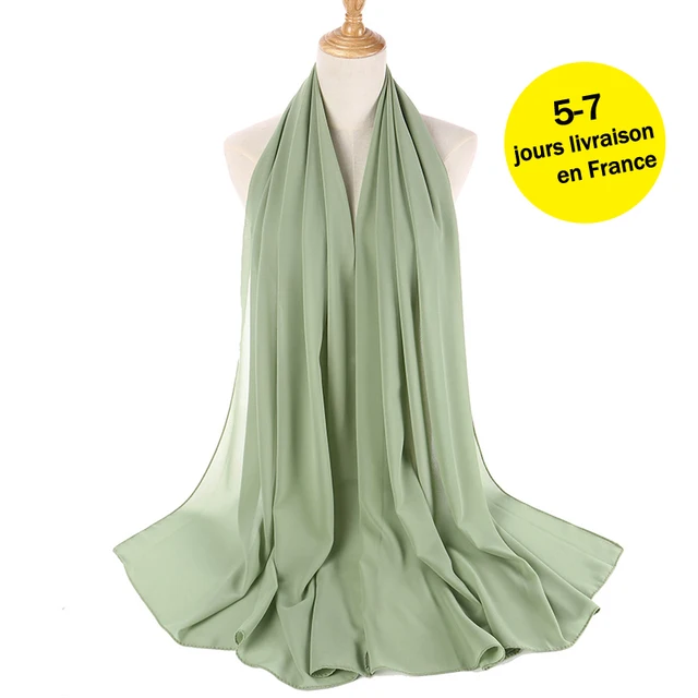 women plain bubble chiffon scarf hijab wrap printe solid color shawls headband women hijabs scarves/scarf 60 colors COLOR 15