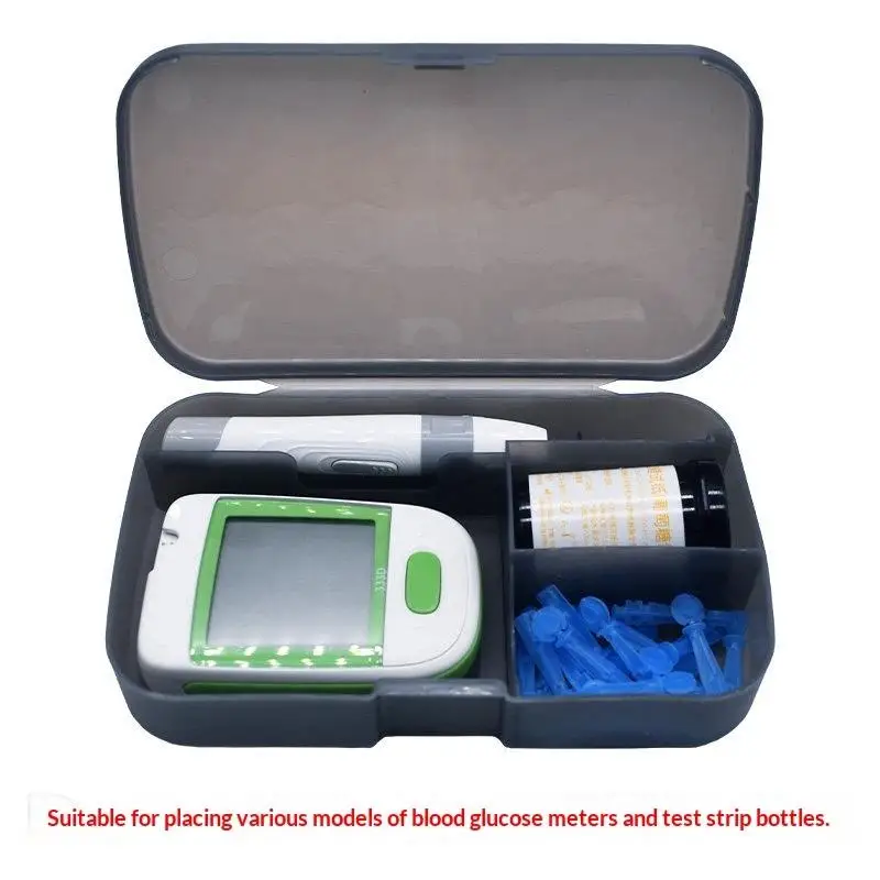 Scatola Portaoggetti per Glucometro, Contenitore in Plastica, Scatola per Organizzazione Prodotti, Kit per Uso Domestico, Kit di Pronto Soccorso Portatile - immagine 2