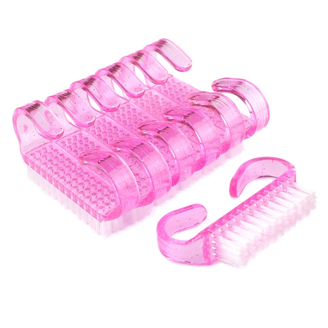 50Pcs/Lot Cleaning Nail Brush Tools Colorful  Plastic Dust Cleaner Brushes Nail Art Manicure Pedicure Powder Soft Remover 3