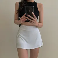 Tennis Skirt Women High Waist Sexy Girl Tight Bag Hip Short Skirt Summer Sports Culottes split A-line Mini skirt Y2K - Image 3