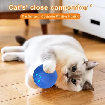 Smart Cat Rolling Ball Toys Rechargeable Cat Toys Ball Automatic Cat Baiter Random Motion for Cat USB Charging Bite Resistant 2