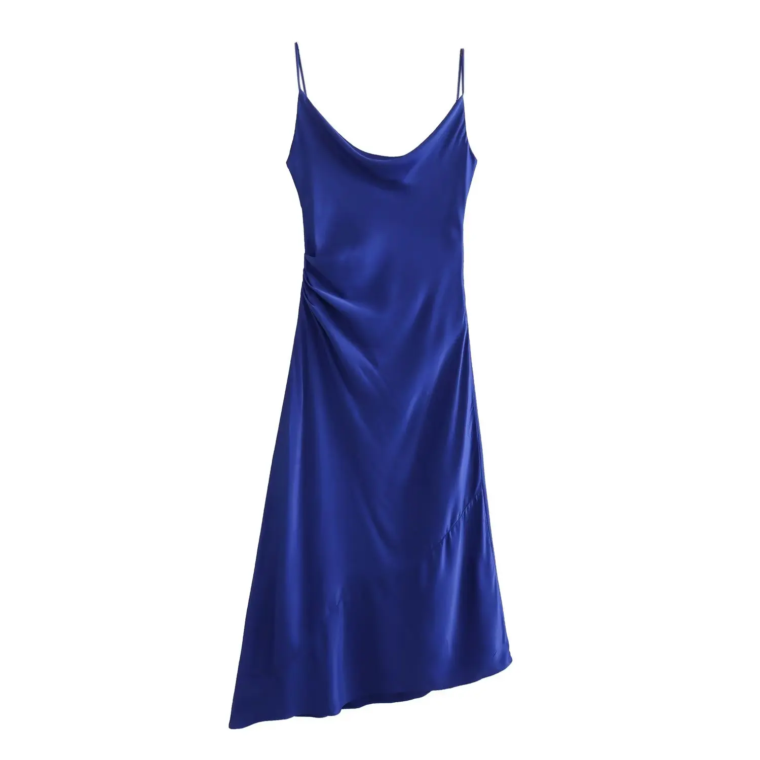 Blue fluid midi dress