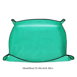 Large Foldable Waterproof Gardening Potting Mat (Green 50cm)