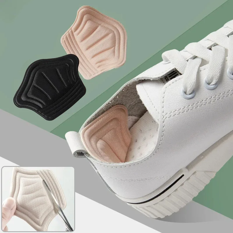 Heel Stickers Insoles Insert Protectors Pad For Sport Shoes Patch Adjustable Size Antiwear Sneaker Heel Back Cushion Insole 2PCS shoe insoles heel insoles shoe repair stickers