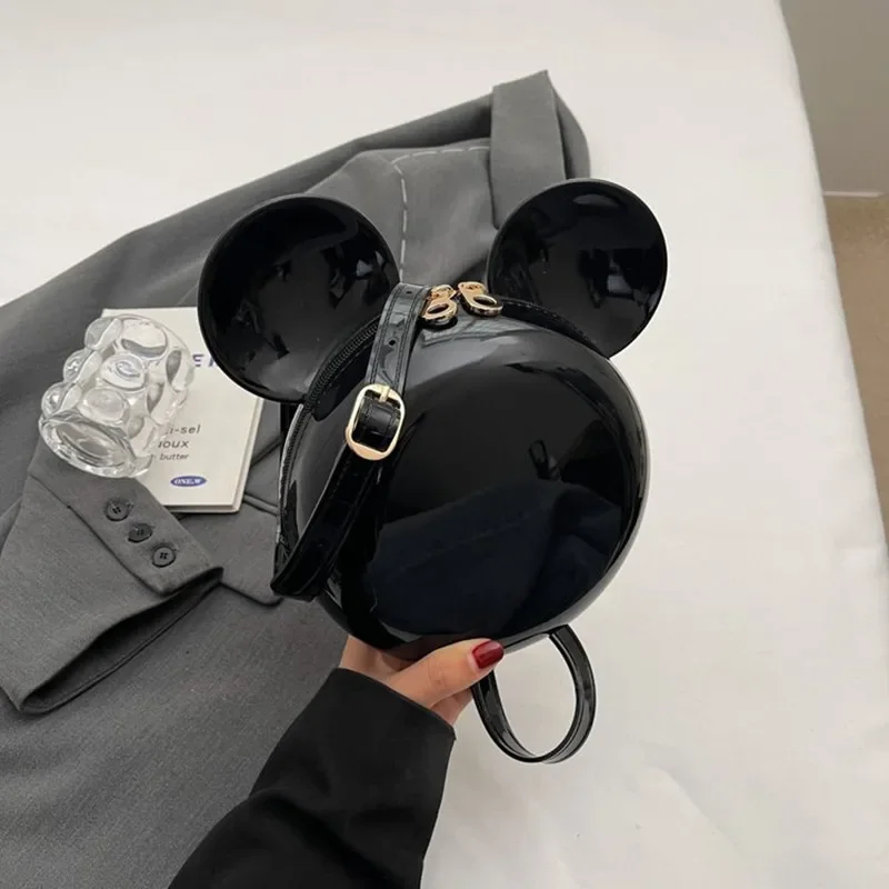 Disney Mickey Mouse Cute Cartoon Round Shoulder Bag Women's New Cartoon Messenger Bag Fashion Shopping Bag 4