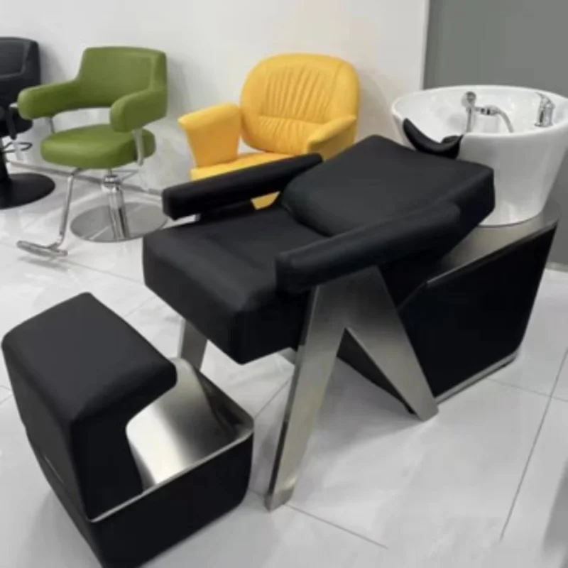 Hairstyle Head Spa Shampoo Chairs Bed Hairdressing Hair Salon Barber Shop Shampoo Chairs Recliner Cadeira Salon Furniture QF50SC