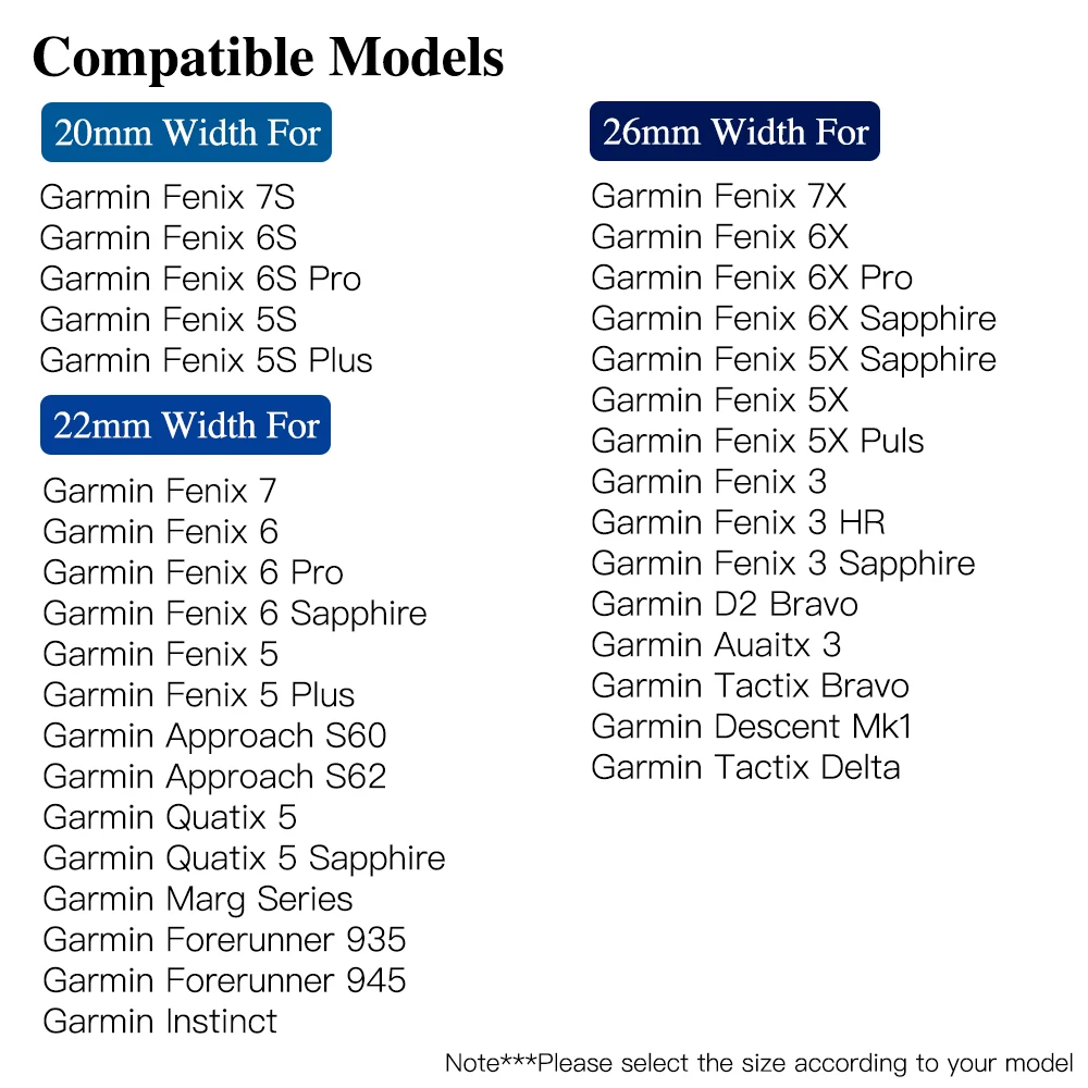Garmin Fenix 7 7S 7X 6 6X Pro 5 5X Plus 3 HR ո   20mm 22mm 26mm Ż Ʈ,    ׳ƽ  