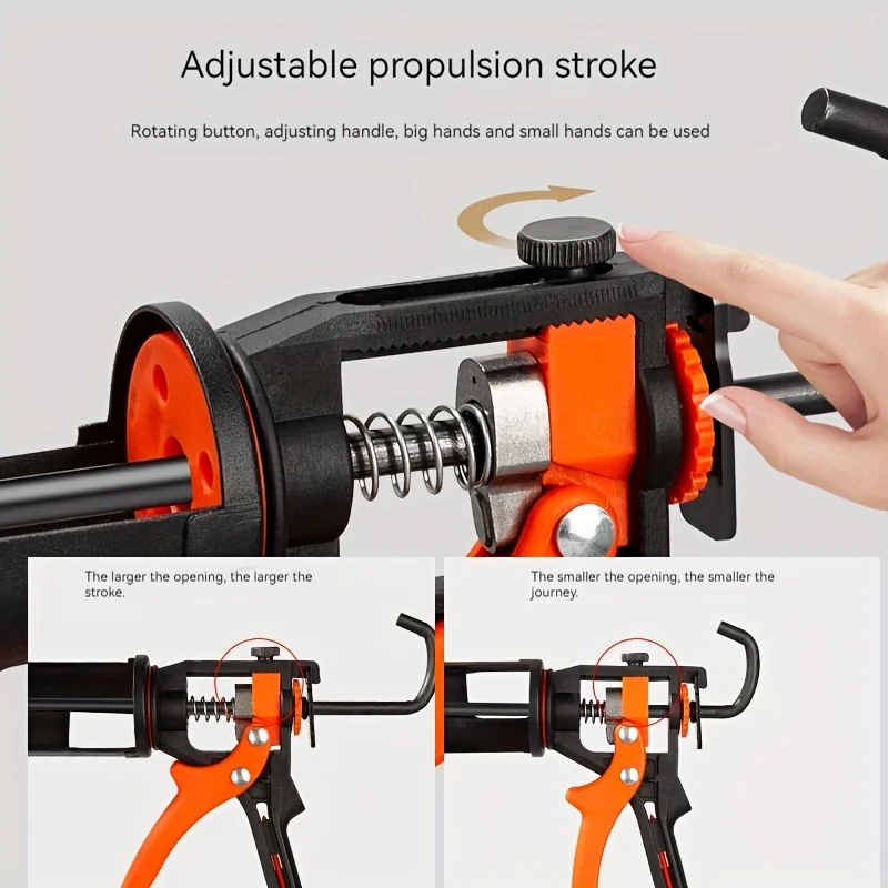 1pc Automatic Glass Glue Gun - Labor-Saving, Adjustable, and Ergonomic Hand Tool with Easy Glue Breaking and Smooth Application 6