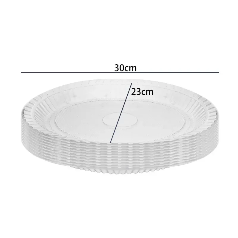 10/20PCS Disposable Plates Food Grade Plastic Salad Fruit Plate High-temperature Resistant Barbecue Buffet Thickened Tableware