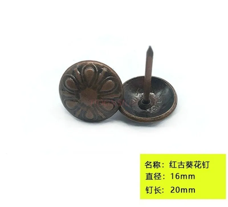 100개 장 못, 확장형 푸시핀, 앤틱 못, 둥근 머리 못, 소파 못, 앤틱 구리 못