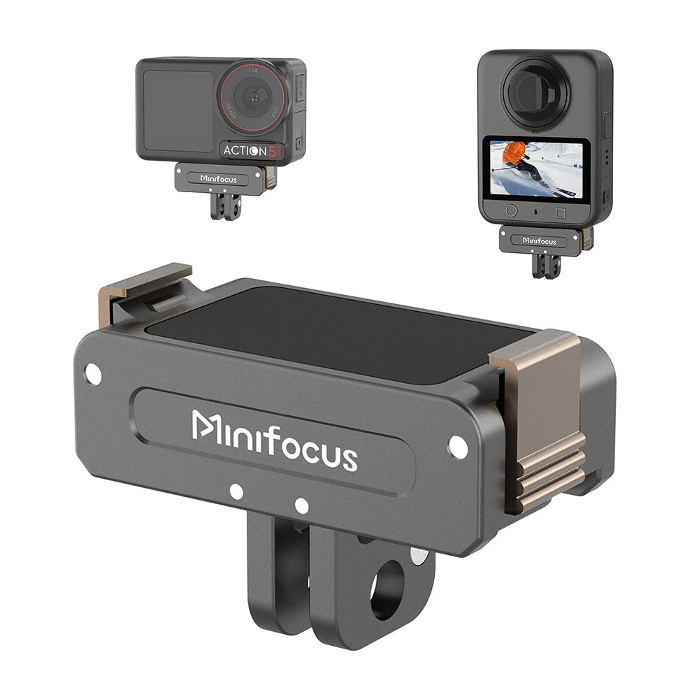 Magnetic Quick Release Adapter Mount For DJI Osmo 360 Action 5 Pro 4 3 1/4 Screw Hole Connection Aluminum Camera Bracket