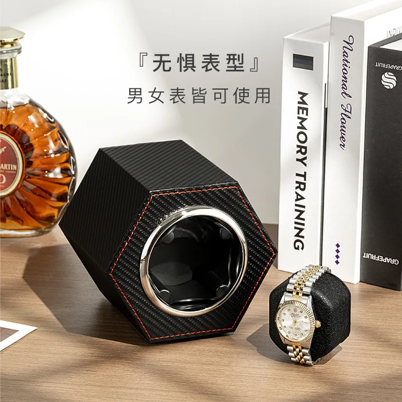 Watch Winder Box Automatic PU Leather Global Universal Power Cord Mechanical Watch Box Automatic Winding watch winder