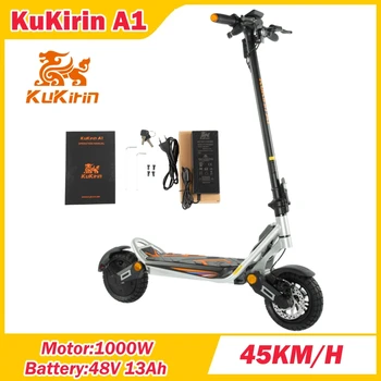 Monopattino Elettrico Pieghevole KuKirin A1 2026, Motore 1000W, Batteria 48V 13Ah, Velocità Massima 45KM/H, Autonomia Massima 45KM, Pneumatici Tubeless da 10 Pollici